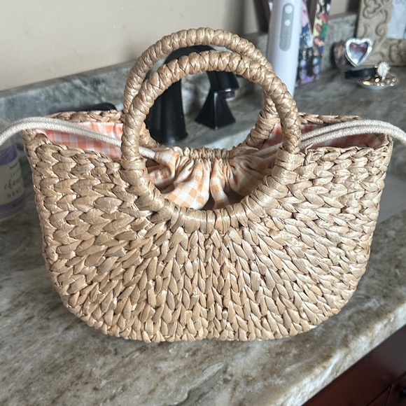 LC Lauren Conrad Tan Woven Tote Bag - Picture 3 of 4